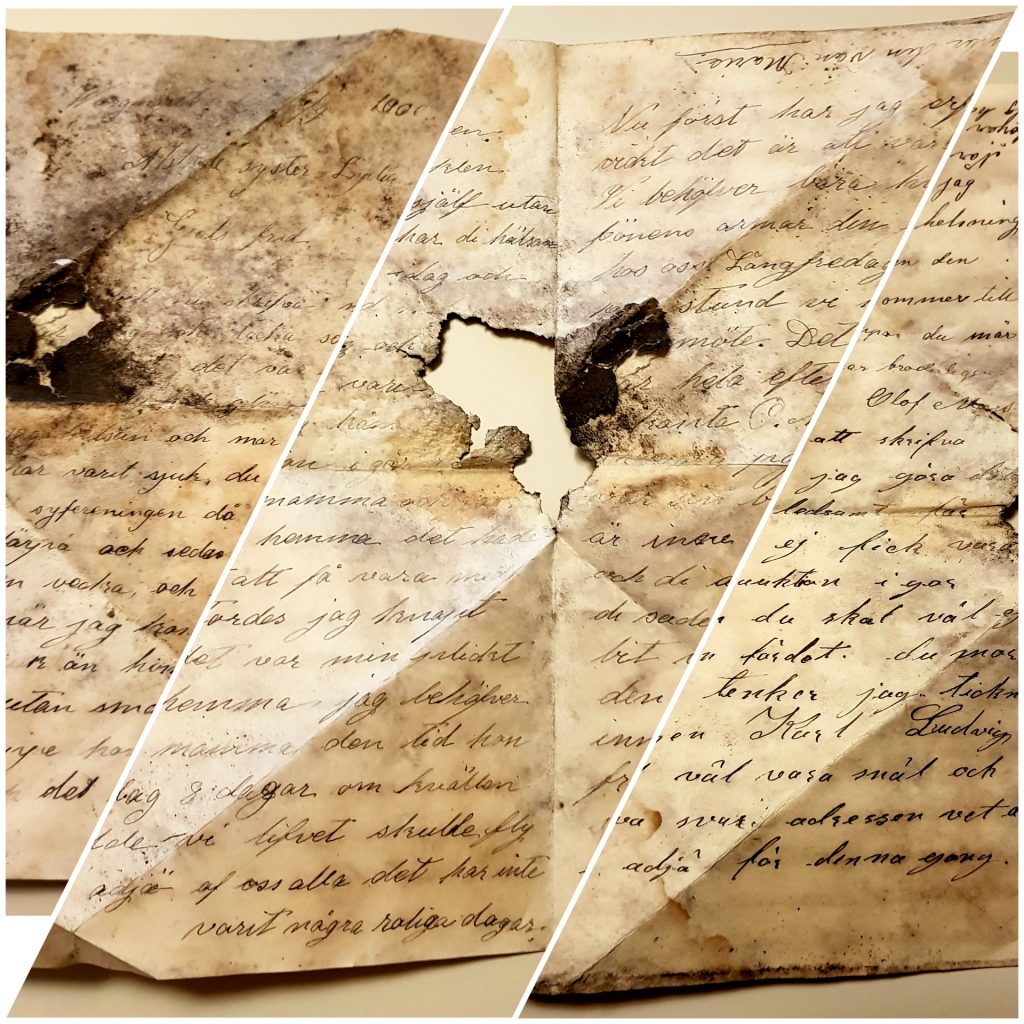 Kulturarv - gammalt brev från 1906 som vi hittat på vinden.